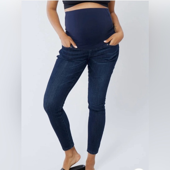 Ingrid and Isabel Maternity Skinny Jeans Crossover Panel, Size 6, NWT - Picture 1 of 11